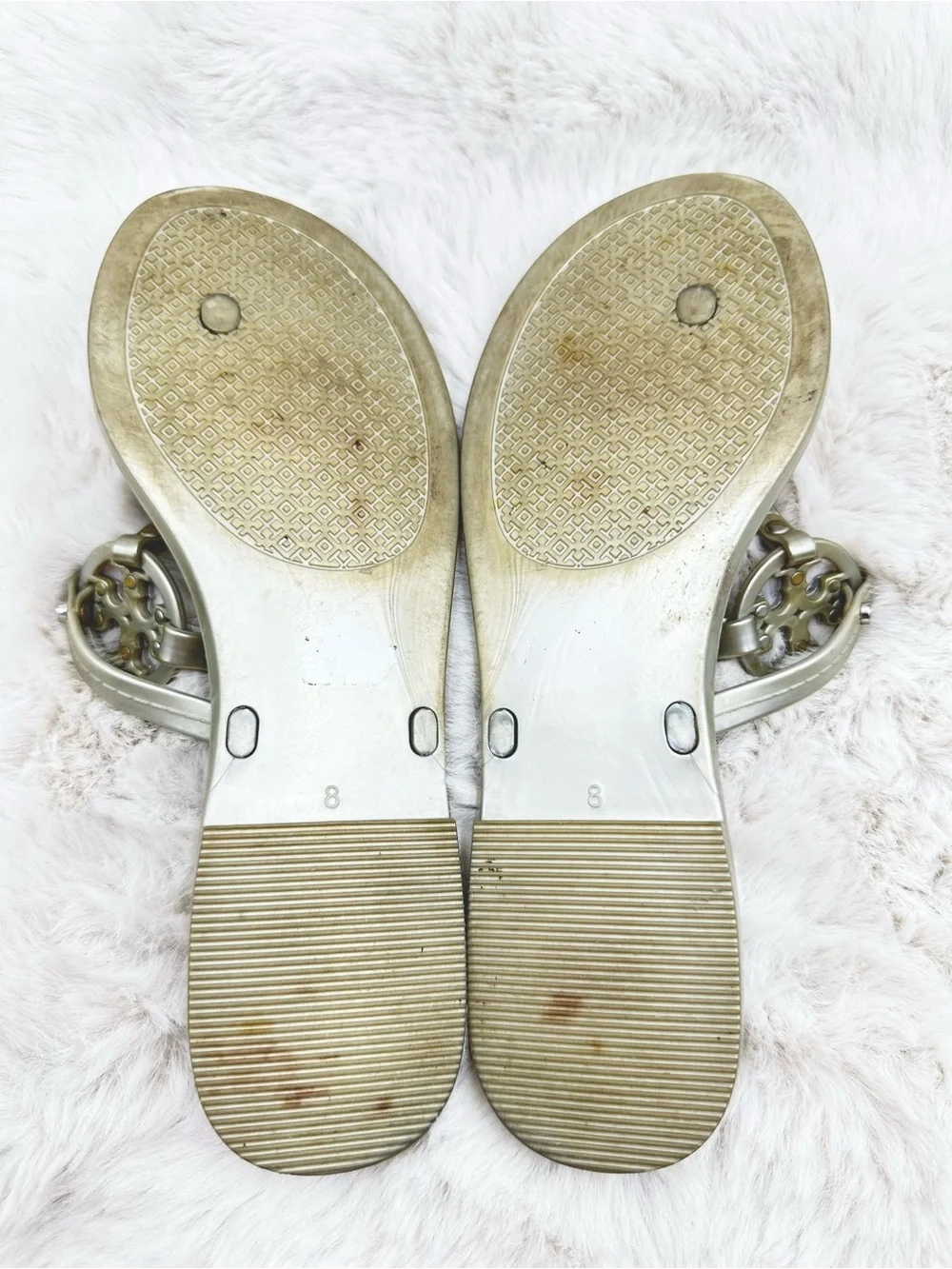 Tory Burch Sandals Gold Miller Jelly size 8 - Picture 9 of 9
